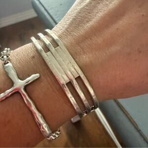 Taxco Mexico Hinged Bangle Bracelet